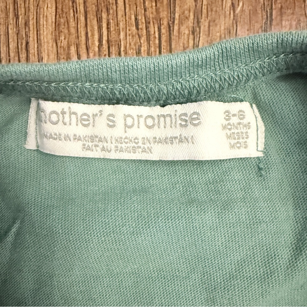 Mother's Promise Sz 3-6 Mo Cozy Green Clover Kids Footie SUPER CUTE! AK - Picture 2 of 5